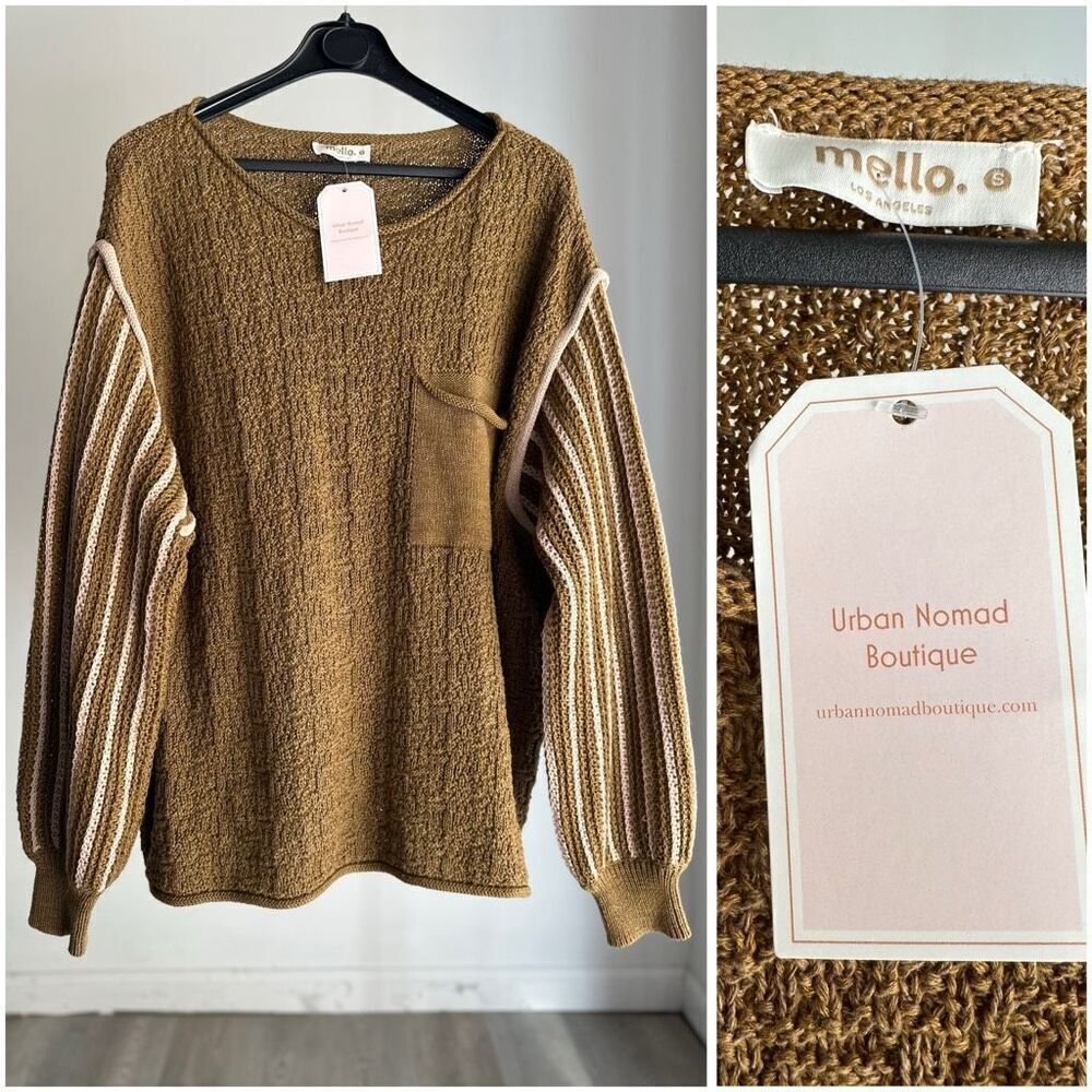 NWT Mello Oversized Sweater Olive Green Small